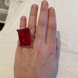 Kenneth Jane Lane Couture Ruby Cocktail Ring